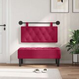  Držeće uzglavlje Zidne Vinska crvena 90 x 55 x 7 cm Baršun - boja crnog vina 80 cm bez LED | shoptok.hr