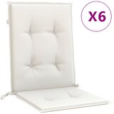  Jastuci za stolice 6 kom prošarano krem 100x50x4 cm tkanina | shoptok.hr
