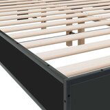  Okvir kreveta crni 140 x 200 cm od konstruiranog drva i metala | shoptok.hr
