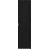 vidaXL Črna hrastova visoka omara 50x42.5x185 cm iz vezanega lesa | Shoptok.si
