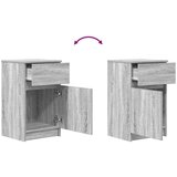 vidaXL Nočna omarica siva sonoma 39x35x65 cm inženirski les | Shoptok.si