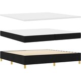  s opruga kutije s madracem Crna 200 x 200 cm tkanina | shoptok.hr