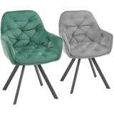 Hom`in naslanjač, kovina, tekstil črna, temno zelena | Shoptok.si
