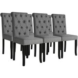 The Living Store Jedilni stoli 6 kosov temno sivo blago - Jedilni Stol, (21663126) | Shoptok.si