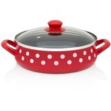 Metalac tava za prženje s poklopcem RED DOTS 24cm | shoptok.hr