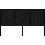  Uzglavlje za krevet crno 205,5 x 4 x 100 cm od masivne borovine | shoptok.hr