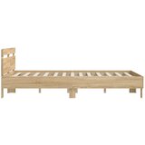  Okvir za krevet s uzglavljem boja hrasta 150x200 cm drveni | shoptok.hr