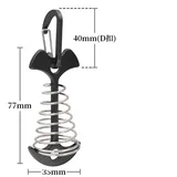 Rdeči aluminijasti fishbone kolci z zaponko za stabilnost (4 kos) Black, (5000290966)