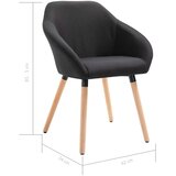  Jedilni stoli 4 kosi črno blago | Shoptok.si