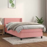 Box spring krevet s madracem ružičasti 100x200 cm baršunasti Cijene