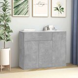 vidaXL Komoda betonsko siva 88x30x70 cm iverna plošča | Shoptok.si