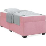  Posteljni okvir z vzmetnico z vzmetnico Roza 90 x 190 cm Žamet | Shoptok.si