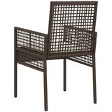  Vrtna stolica s jastukom 2 pcs Smeđa 55 x 53 x 85 cm poliratan | shoptok.hr