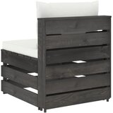  Modularna srednja sofa s jastucima od sivo impregniranog drva | shoptok.hr
