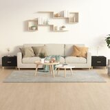 vidaXL Klubske mizice 2 kosa črne 50x50x40 cm konstruiran les Cene