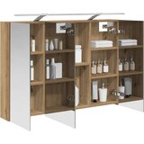  Kopalniška ogledalna omara z LED lučmi Oreh 100 x 14,5 x 70 cm, (5000233124) | Shoptok.si
