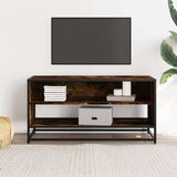 TV ormarić boja hrasta 91x40x46 cm konstruirano drvo i metal | shoptok.hr