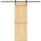 vidaXL Drsna vrata s kompletom vodil 70x210 cm trdna borovina | Shoptok.si