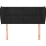  Uzglavlje s ušima crno 83x23x78/88 cm baršunasto | shoptok.hr