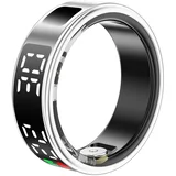 Povezani prstan velikosti 10, model Saturn, z LED zaslonom in polnilnim etuijem, Srebrna, (5000208888)