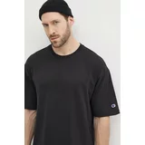 Champion Bombažna kratka majica moška, črna barva, 220017