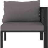  Modularna kutna sofa od poliratana s lijevim naslonom antracit | shoptok.hr