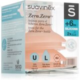 Suavinex Zero Zero Bottle Teat cucelj za stekleničko L Dense Flow 6 m+ 2 kos Cene