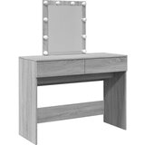  The Living Store Toaletna mizica z ogledalom siva sonoma 100x40x130 cm - Toaletna Mizica, (21497288) | Shoptok.si