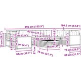  Set vanjskih sofa 8 kom. Prirodna i antracit | shoptok.hr