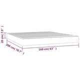 vidaXL Vzmetnica z žepkasto vzmetjo roza 160x200x20 cm žamet | Shoptok.si