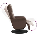  Masažni naslonjač od umjetne kože s osloncem za noge smeđi | shoptok.hr