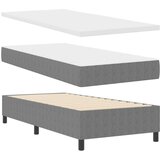  Krevet s oprugama s madracem &amp LED svjetlom Svjetlosiva 100x200 cm Žakard tkanina | shoptok.hr