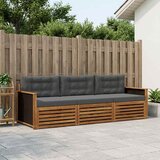  Set vanjskih sofa 3 pcs Prirodna i antracit Poliester | shoptok.hr