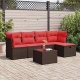 vidaXL 6-dijelni set vrtnih sofa od poliratana s jastucima smeđi | shoptok.hr