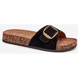 Boto Women's Sandals With Buckle On Cork Platform Black Zavira | shoptok.hr