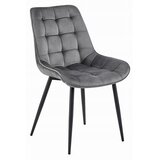 Brandless Stol BERA - temno siv žamet / črne noge x 4, (22055174) | Shoptok.si