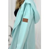 Kesi Long hooded cardigan mint | shoptok.hr