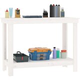  Radni stol Bijela 110x50x80 cm od masivne borovine | shoptok.hr