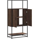 vidaXL Visoka ploča smeđi hrast 68x35x139 cm Konstruirano drvo i metal | shoptok.hr