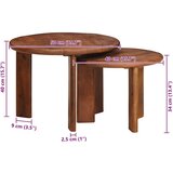  Stolovi za slaganje 2 pcs Medeno smeđa Čvrsto drvo manga | shoptok.hr