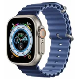 Narukvica Silikonska Sport6 za Apple Watch 44/45/46/49mm svetlo/tamno plava