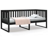  Dnevna postelja črna 90x190 cm trdna borovina, (21073750) | Shoptok.si