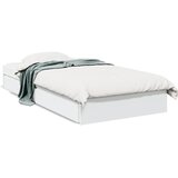 vidaXL Posteljni okvir s predali bel 75x190 cm inženirski les | Shoptok.si