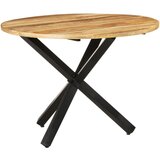 vidaXL Blagovaonski stol okrugli 100x100x75 cm od grubog drva manga Cijene