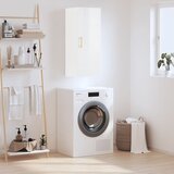 Maison Chic Stenska omarica - Zidna omarica visok sijaj bela 34,5x34x90 cm iu828, (22063390) | Shoptok.si