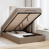  Okvir kreveta s madraca cappuccina 120x190 cm od umjetne kože | shoptok.hr