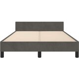 vidaXL Posteljni okvir z vzglavjem temno siv 120x190 cm žamet | Shoptok.si