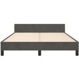  Posteljni okvir z vzglavjem temno siv 140x200 cm žamet, (20788306) | Shoptok.si