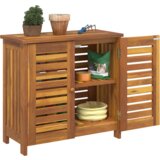  Vrtni ormar s pohranom s vratima Smeđa 78 x 36.5 x 78cm | shoptok.hr