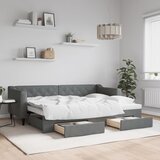  Dnevni krevet na razvlačenje i ladice tamnosivi 80x200 cm | Eponuda.com
